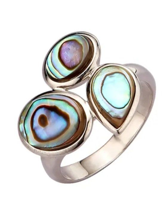 Anelli: Bague avec véritables pierres abalone – Nuovo (secondo la descrizione) da uvrier venduto da lau_r7w6