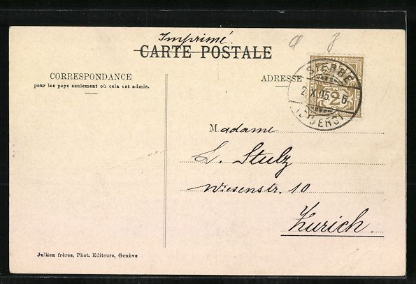 Cartoline postali: AK Sierre, Vue prise de Goubin, 1905 – Usato da Berlin venduto da bartko-reher 1