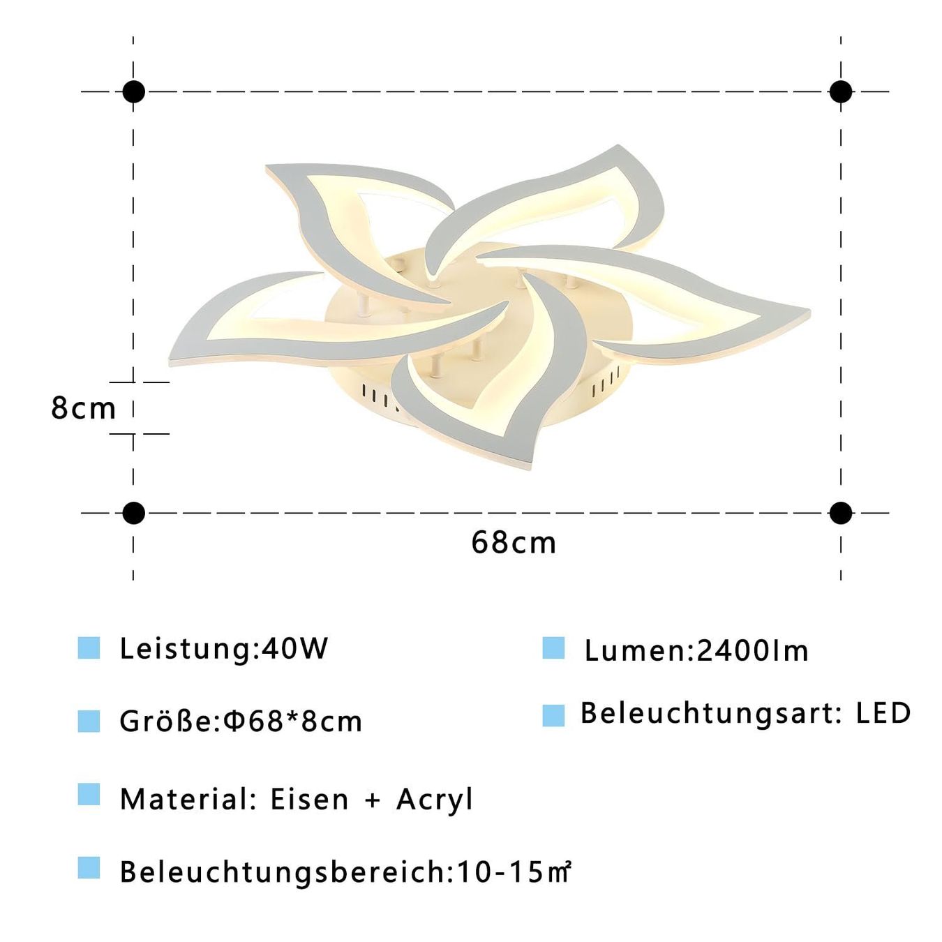 Lampadari & plafoniere: Deckenleuchte Deckenlampe LED dimmbar mit Fernbedienung – Nuovo e nell'imballaggio originale da Herisau venduto da Serenco 2