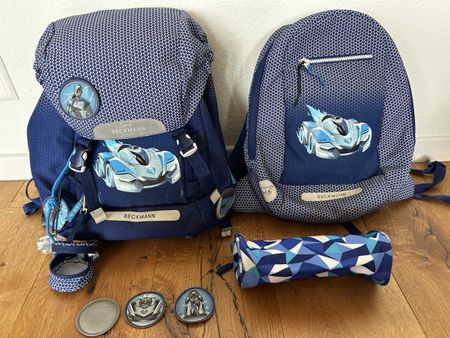 Beckmann Schulrucksack Set Auto Motiv 