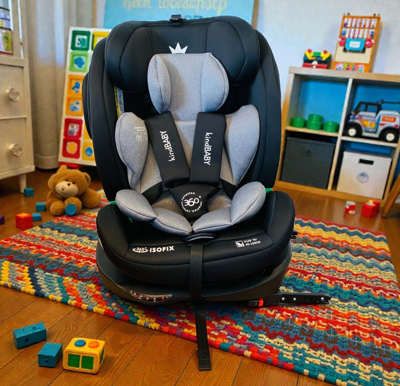 Auto-Kindersitze: ISOFIX Autositz iSize 40-150cm ECE R129 GRAU/SCHWARZ NEU – Neu und originalverpackt aus Bergdietikon von shopAgent 3