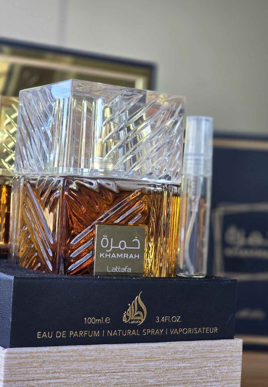Lattafa Profumi & Eau de Toilette: Lattafa - Khamrah EDP 5ml Abfüllung – Nuovo (secondo la descrizione) da Unterentfelden venduto da jul_l856