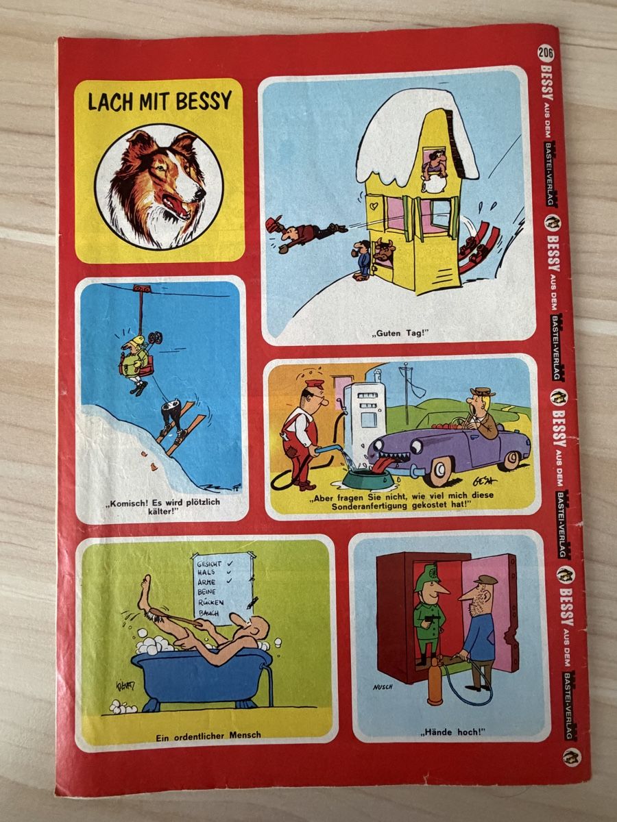 Comics: Bessy Bastei Heft 206, 1970 – Gebraucht aus Kehrsatz von Raboy 1