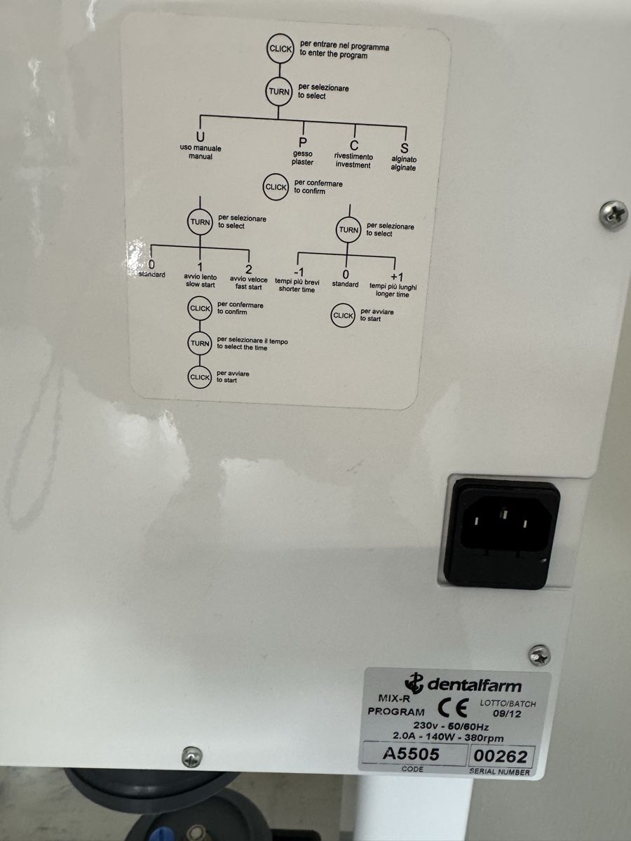 Toutes les machines: Zahnarzt Vacuum Anmischgerät Dentalfarm Mix-R Program – D'occasion à Bettlach par lailalaska 2
