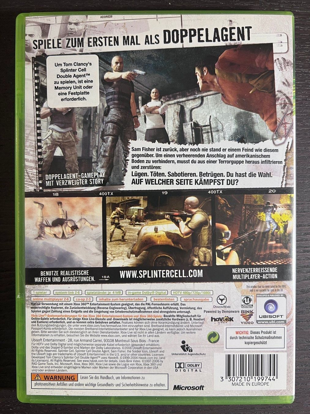 Microsoft Giochi: Tom Clancy’s Splinter Cell - Double Agent – Usato da Zürich venduto da GameFreunde 1