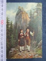 GUGGIASBERGER-TRACHTEN PAAR TREPPE BEO AK  HINTEN FLECKIG