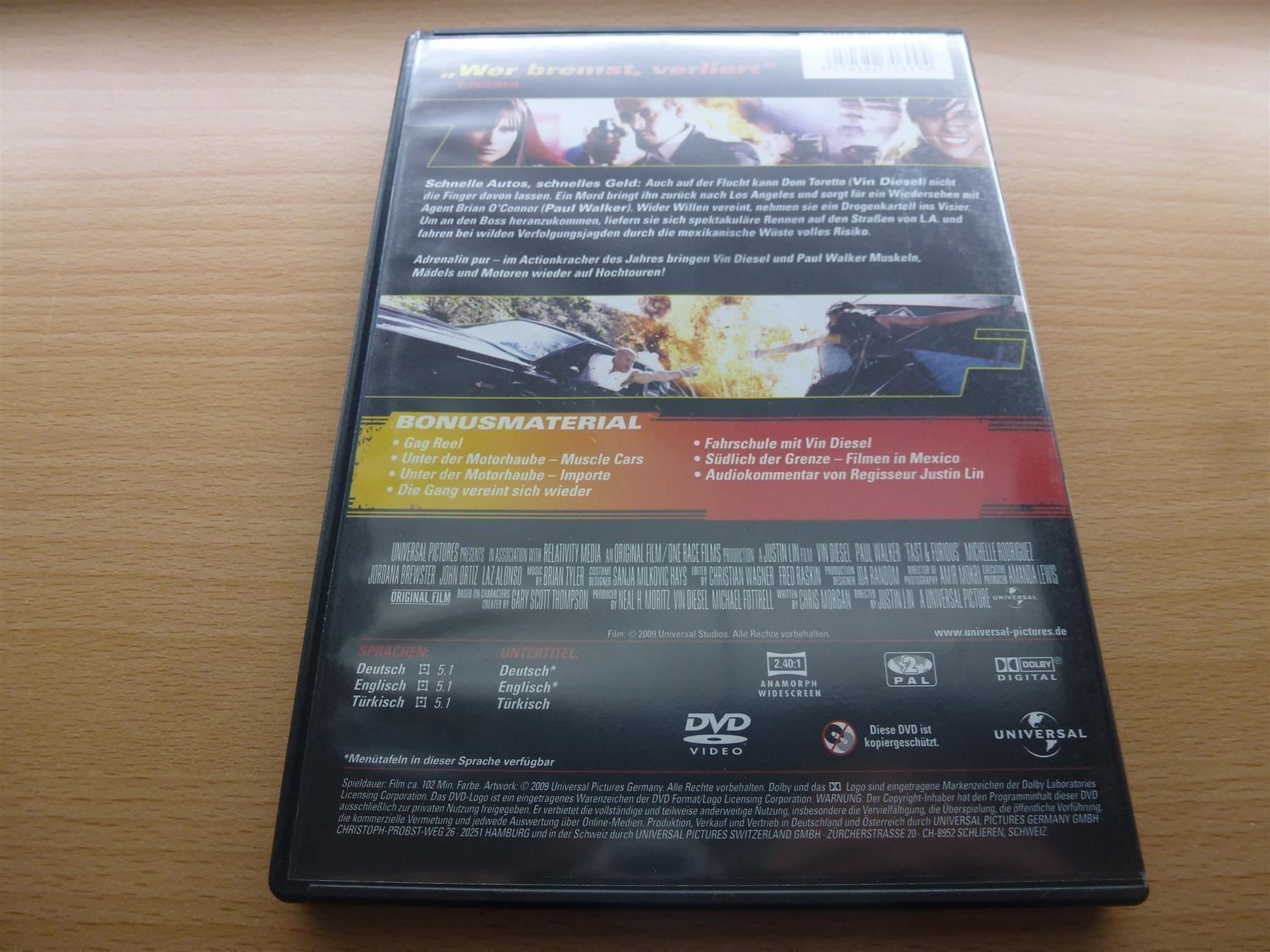 Tous les DVDs: Fast & Furious 4 - Neues Modell. – D'occasion à Hombrechtikon par Maloev17 1