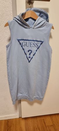 Guess Kapuzenkleid ohne Ärmel, hellblau, Grösse 5-7 Jährige