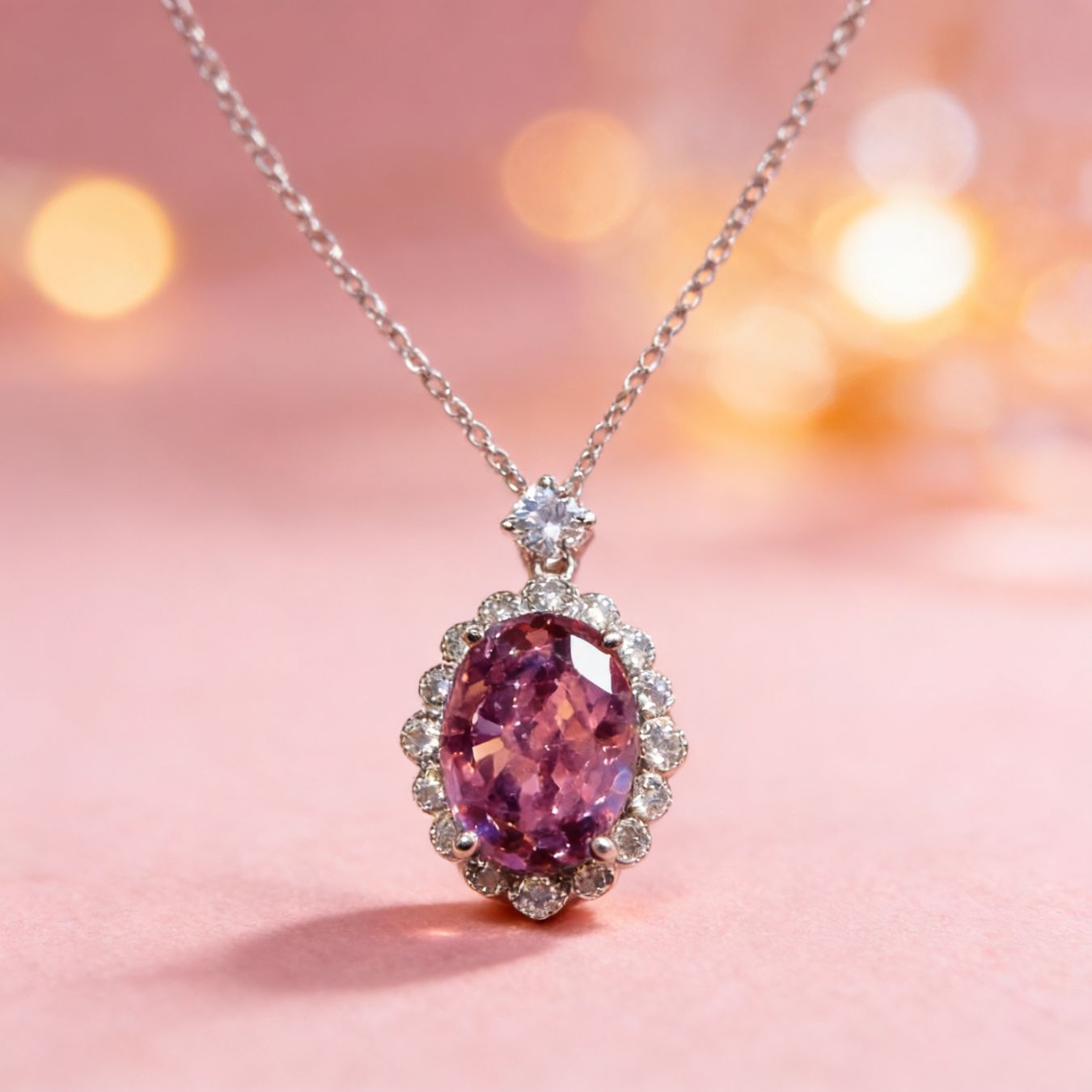Catenine: Collier Diamant Rose – Nuovo e nell'imballaggio originale da St-Maurice venduto da Sandrinette123