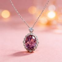 Collier Diamant Rose