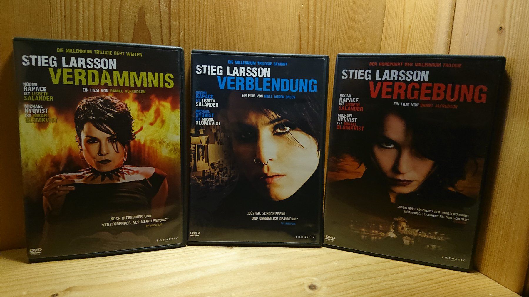 Tutti i DVDs: STIEG LARSSON Millennium Trilogie auf DVD – Usato da Wilderswil venduto da Exebub