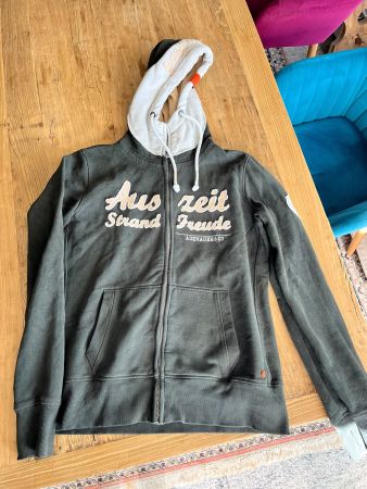 Kapuzenjacke Adenauer und Co grün mit Reissverschluss