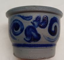 22 herzige ButterTöpfli Vintage Steingut blau, Ø 5cm