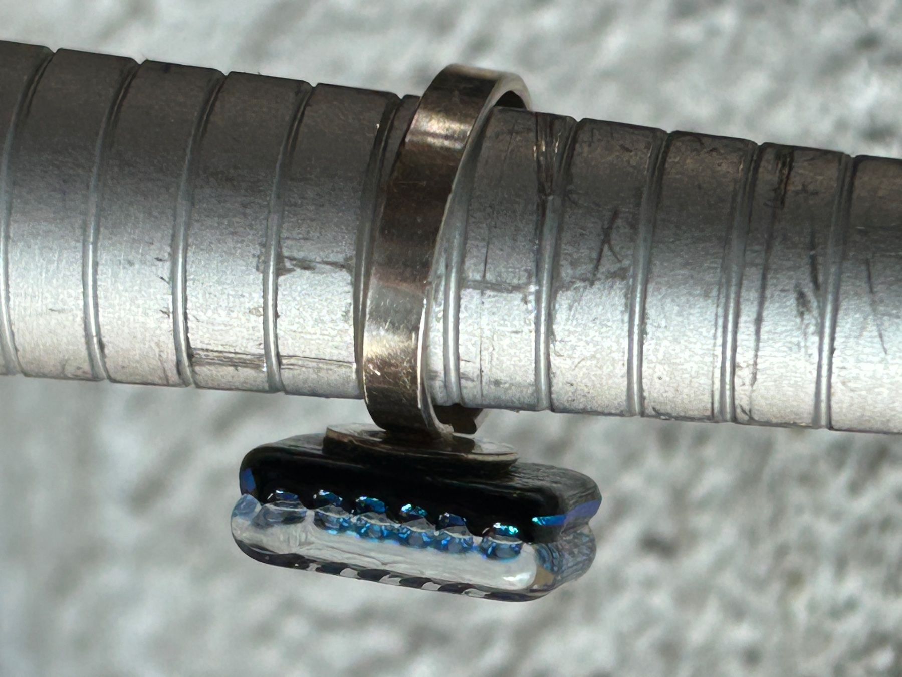 Anelli: Schöner Ring mit blauem Glas (56) – Usato da Laufen venduto da Bellebellezza 5
