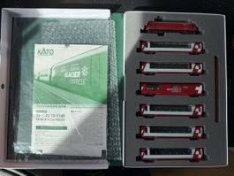 Kato N spur RhB Glacier Express 7-Teilig mit kurzkupplung