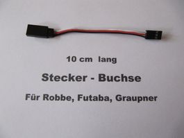 Modellbau, Servoverlängerungskabel Stecker-Buchse  ca. 10 cm