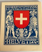 Pro Juventute Marken 1925 auf Karton 3 Kantone + Helvetia