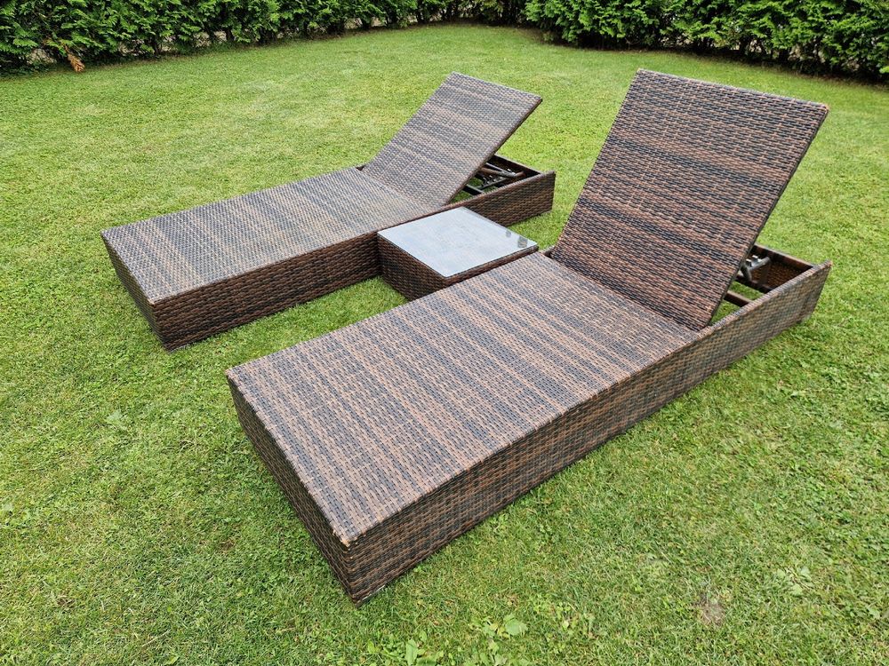 Garten Lounge Liegen mit Tisch Kaufen auf Ricardo