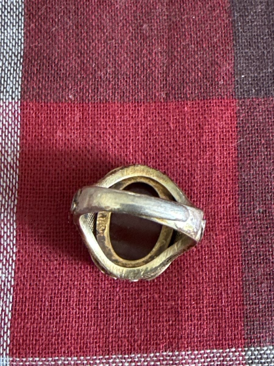 Anelli: Silberner Ring mit rotem Stein, größenverstellbar – Usato da Zürich venduto da sha_vw65 6