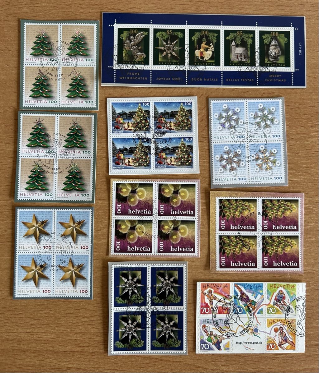 Alle Briefmarken: Schweizer Weihnachtsbriefmarken – Gebraucht aus Wil ZH von uhe_nw6s