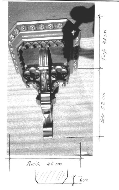 Articoli in legno: 2 Stk. Kirchen-Wandkonsole, Holz, ca.250 jährig oder älter – Usato da Reutigen venduto da steinpilzli 5