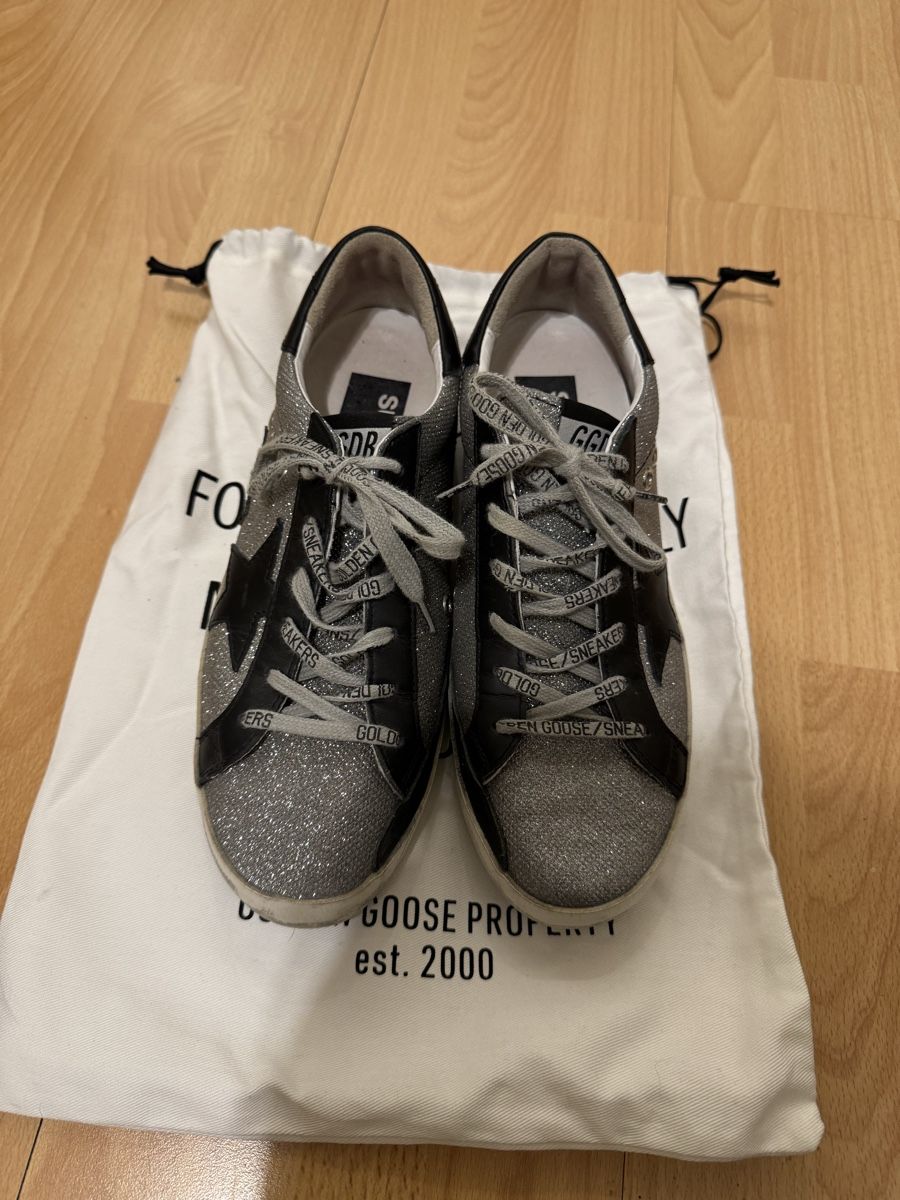 Golden Goose Scarpe da donna: Golden Goose Superstar Sneaker, Glitzer – Usato da Wädenswil venduto da Schuetze1350