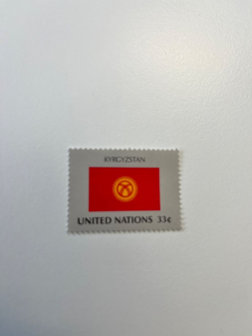 Tutti i francobolli: Briefmarke Kirgistan UNO – Nuovo e nell'imballaggio originale da Zürich venduto da eng_v9x6