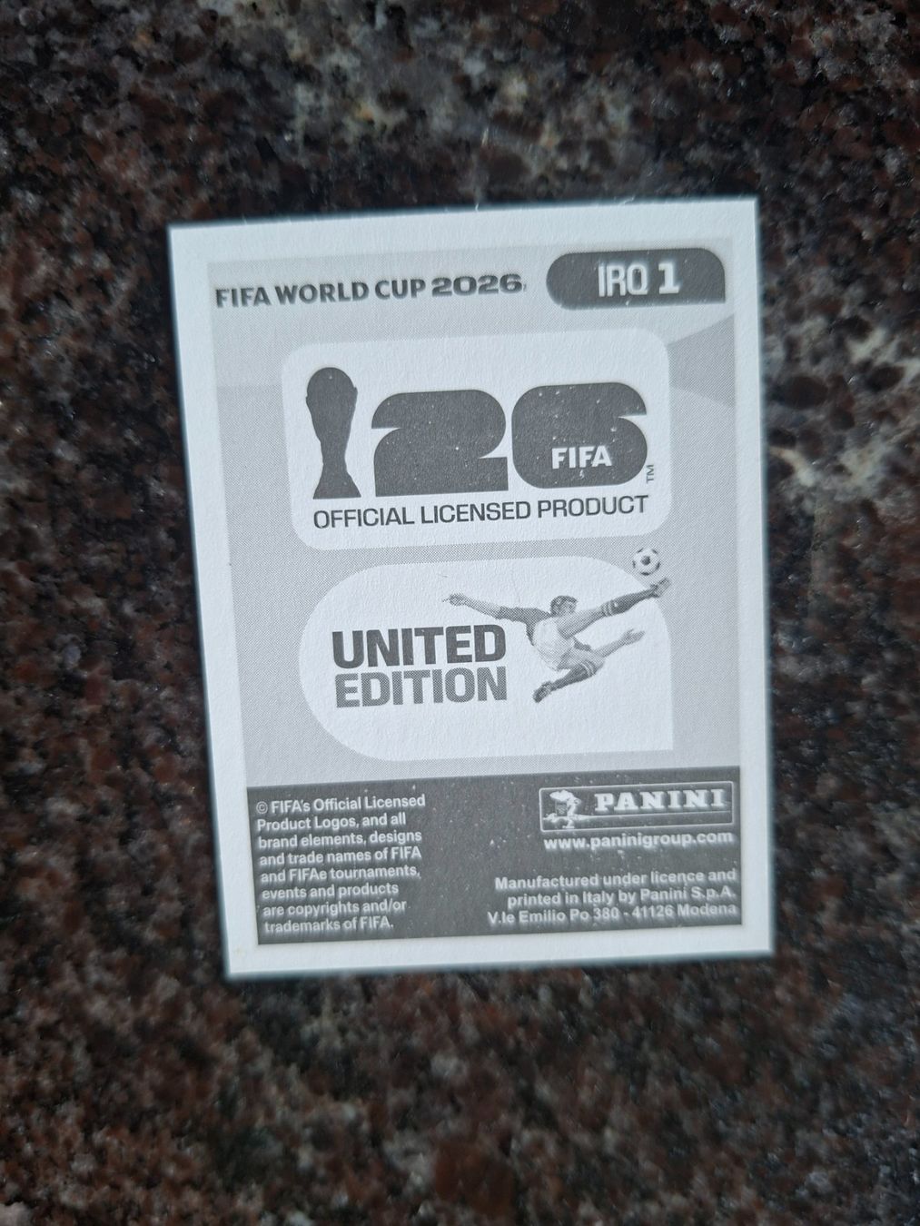 Panini Carte collezionabili: Panini WM 2026 Sticker: IRQ 1 – Nuovo (secondo la descrizione) da Erlinsbach venduto da pfunky 1