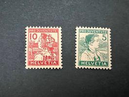 Pro Juventute 1915  Nr. 2+3 postfrisch ** (4600)