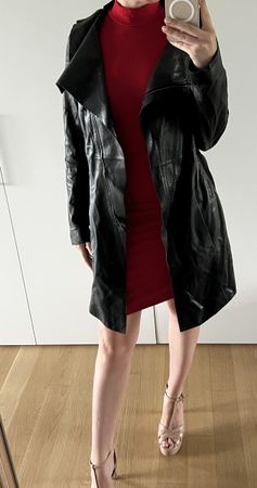 Schicker Ledermantel von Annette Görtz, Grösse 42, Top!