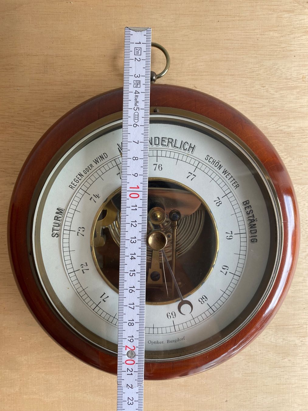 Sonstige antike Technik & Geräte: Alter schön gearbeiteter Barometer mit Holzgehäuse – Gebraucht aus Burgdorf von gre_2ftz 4