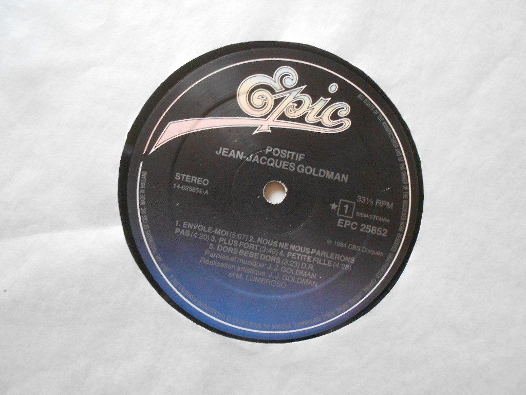 Schallplatten: JEAN - JACQUES GOLDMAN  -  POSITIF – Gebraucht aus Bex von Giorgiob 4