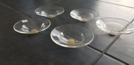 5 Glasschalen - Schwimmschalen für Kerzen