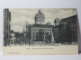 Bern , Bundeshaus mit Bernabrunnen