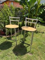 2 Sgabelli alti da bar -altezza seduta cm 66/schienale cm 90