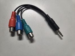 Adapterkabel 3.5mm Klinke auf 3x Cinch Audio Video Stecker
