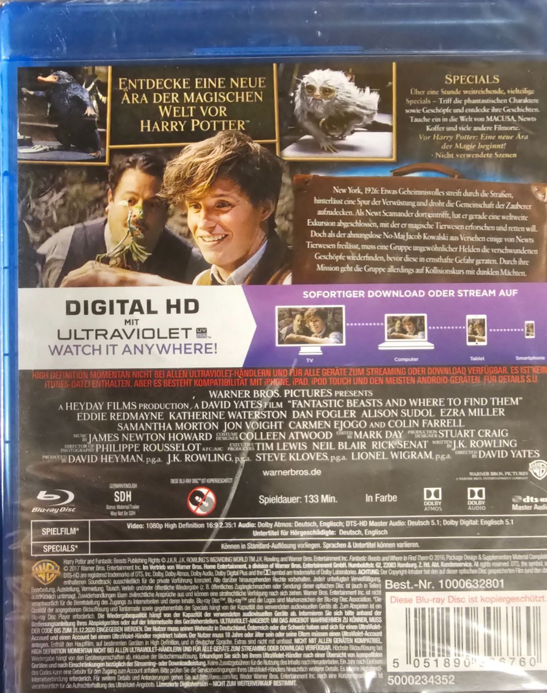 Tutti i DVDs: Phantastische Tierwesen – Nuovo e nell'imballaggio originale da Wahlen b. Laufen venduto da Cg10 1