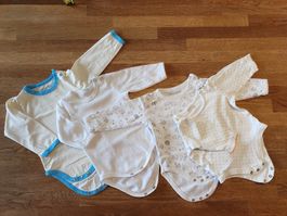 Baby Bodys Gr. 50/56, Langarm, 4er Set