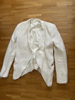 Zara, veste courte en coton doublé, blanc Taille