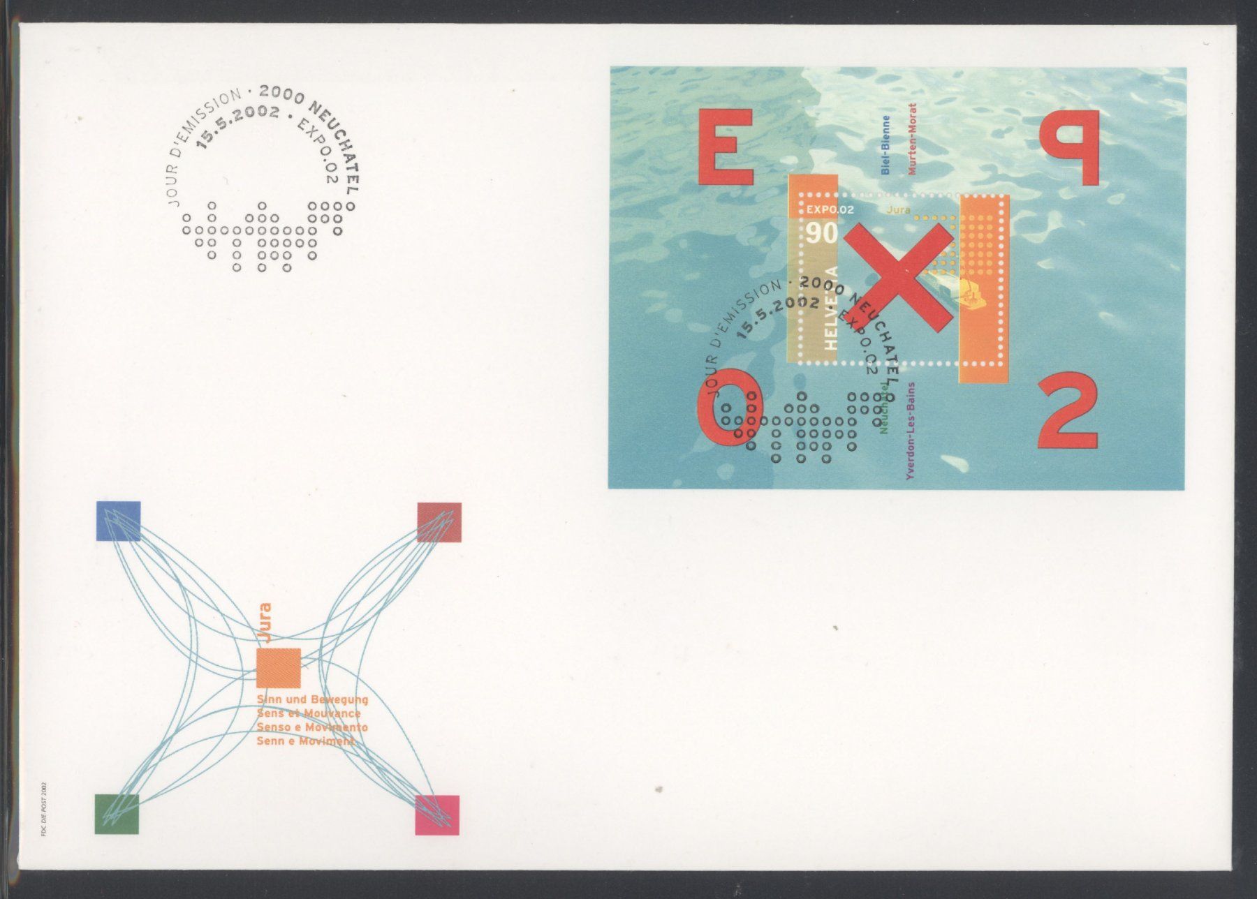 Tutti i francobolli: 2002, FDC, Sondermarken Expo.02 (Nr. 1053), Grossformat E6 – Usato da Willisau venduto da Vollstempel
