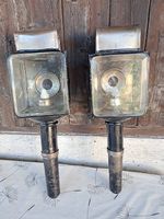 Paire de lanternes pour véhicules d'attelage d'époque.