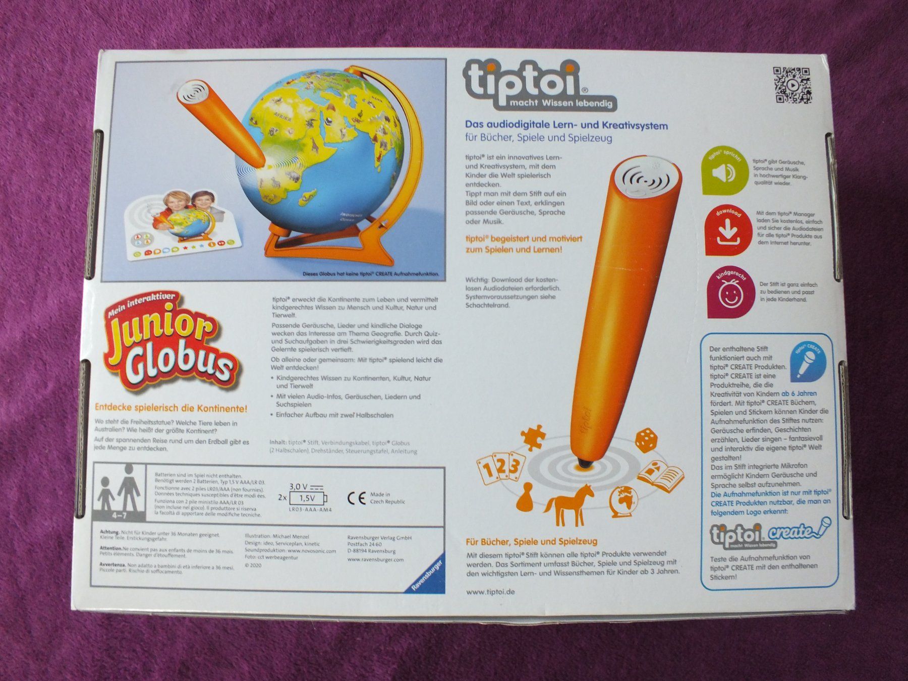 Ravensburger Giochi: tiptoi Starterset mit create Stift und Junior Globus – Nuovo (secondo la descrizione) da Müllheim Dorf venduto da Seeeule01 7