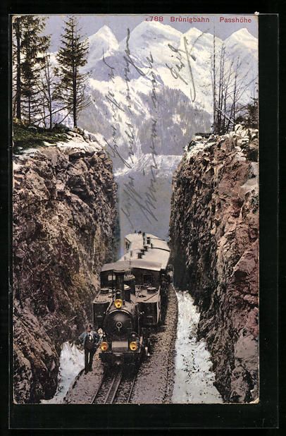 Cartoline postali: AK Brünigbahn, Passhöhe – Usato da Berlin venduto da bartko-reher