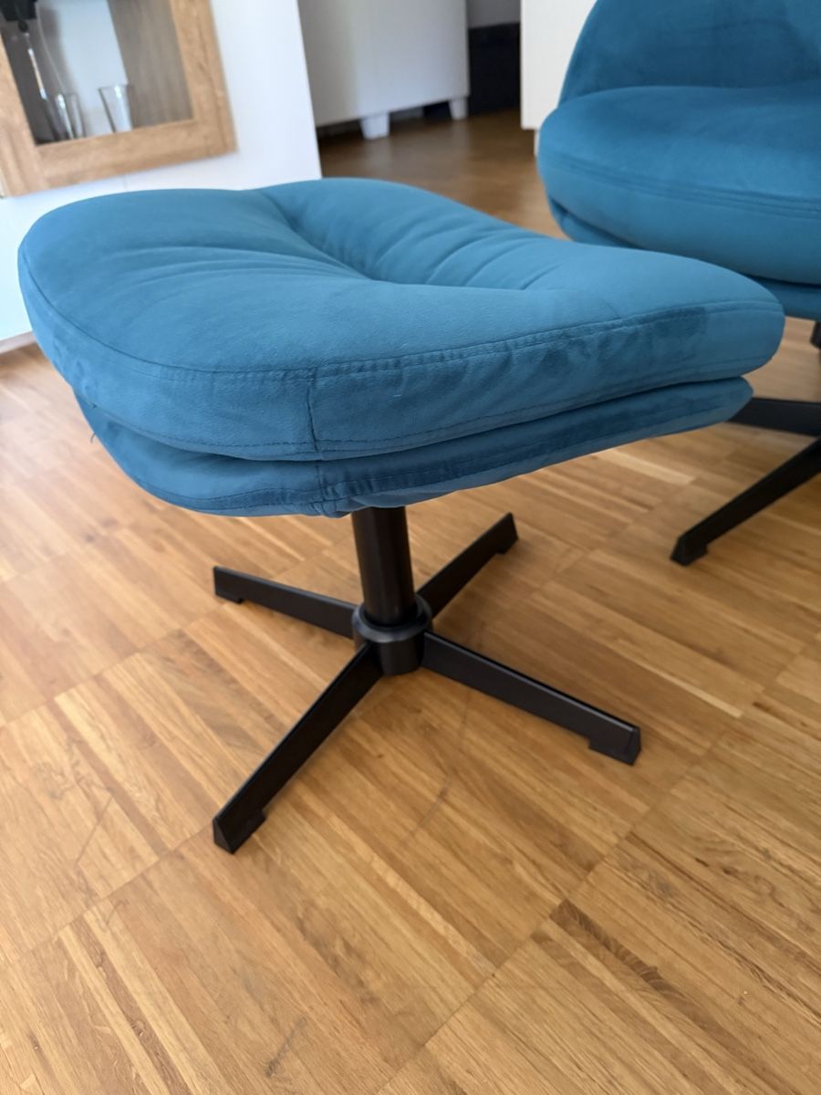 Poltrone: Sessel mit Hocker blau guter Zustand – Usato da Regensdorf venduto da aid_hl7v 3
