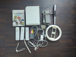 Wii Konsole mit Zubehör inkl. Adapter auf HDMI + Mario Kart