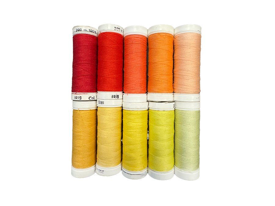 10er Faden Set / Rot / Orange / Gelbtöne (Neu (gemäss Beschreibung)) in ...