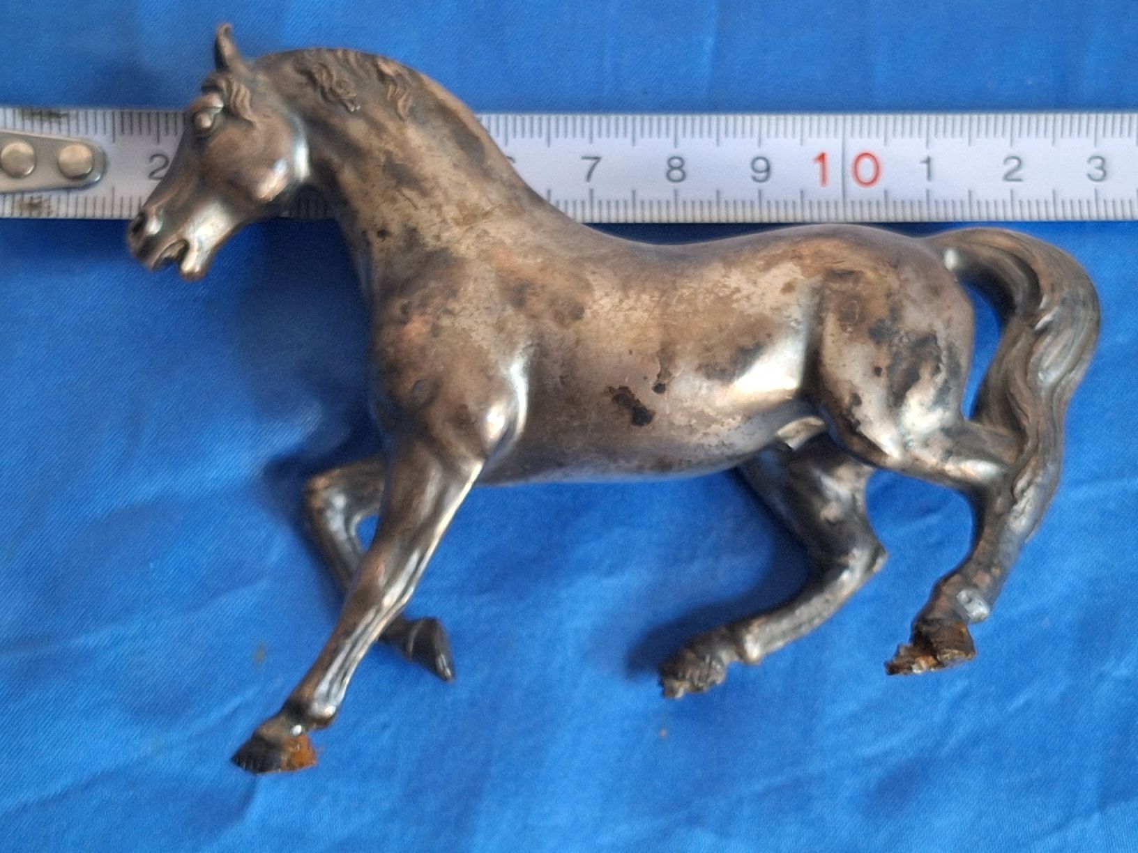 Statuette: Silber Pferd Vintage Deko Figur Hengst – Usato da Russikon venduto da eunicetungol 3