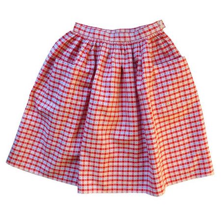 Jupe Rock Mädchen Vichykaro rot-weiss VINTAGE 1950s