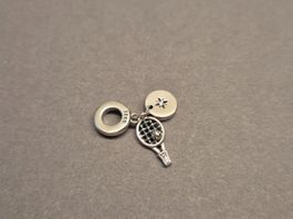 Silber Charm Tennis +Garantie
