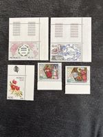 5 timbres Monaco Noël 1989 neufs, parfaite occasion!